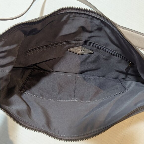 FOSSIL Talulla Hobo Purse Satchel Graystone Bag NEW NWOT - Picture 6 of 10